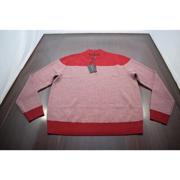 40033 New Bobby Jones 1930 100% Wool Zip Neck Pullover Sweater Medium $245 - Picture 5 of 8